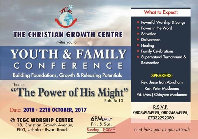 Youth & Family Conference — The Power of His Might, 20–22 October 2017 (flyer)