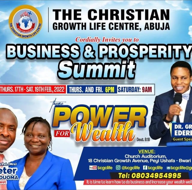Business & Prosperity Summit — Power for Wealth, 17–19 February 2022 (flyer)