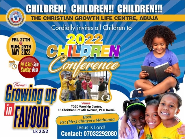 Children Conference — Growing up in Favour, 27–29 May 2022 (flyer)