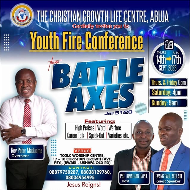 Youth Fire Conference — Battle Axes, 14–17 September 2023 (flyer)