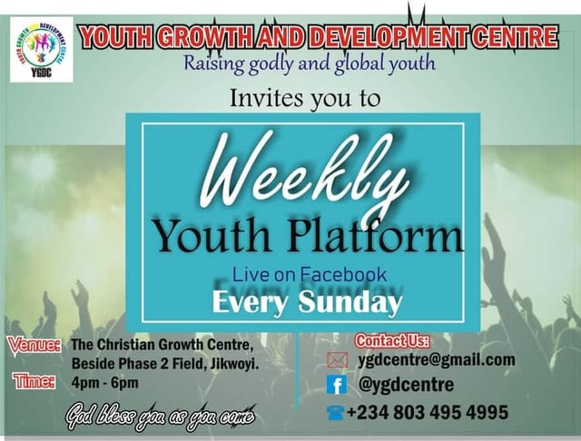 YGDC Weekly Youth Platform, An earlier youth programme (flyer)